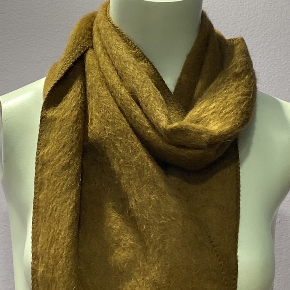 New Alpaca Camargo Woven 100% Alpaca Fringe Camel Brown Scarf Made in Peru ! - Picture 10 of 10